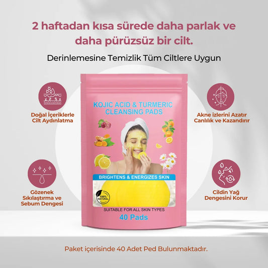 Leke ve Akne Karşıtı %100 Doğal Yüz Temizleme Pedi
